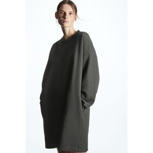 COS Oversized Sweatshirt Dress Gray
